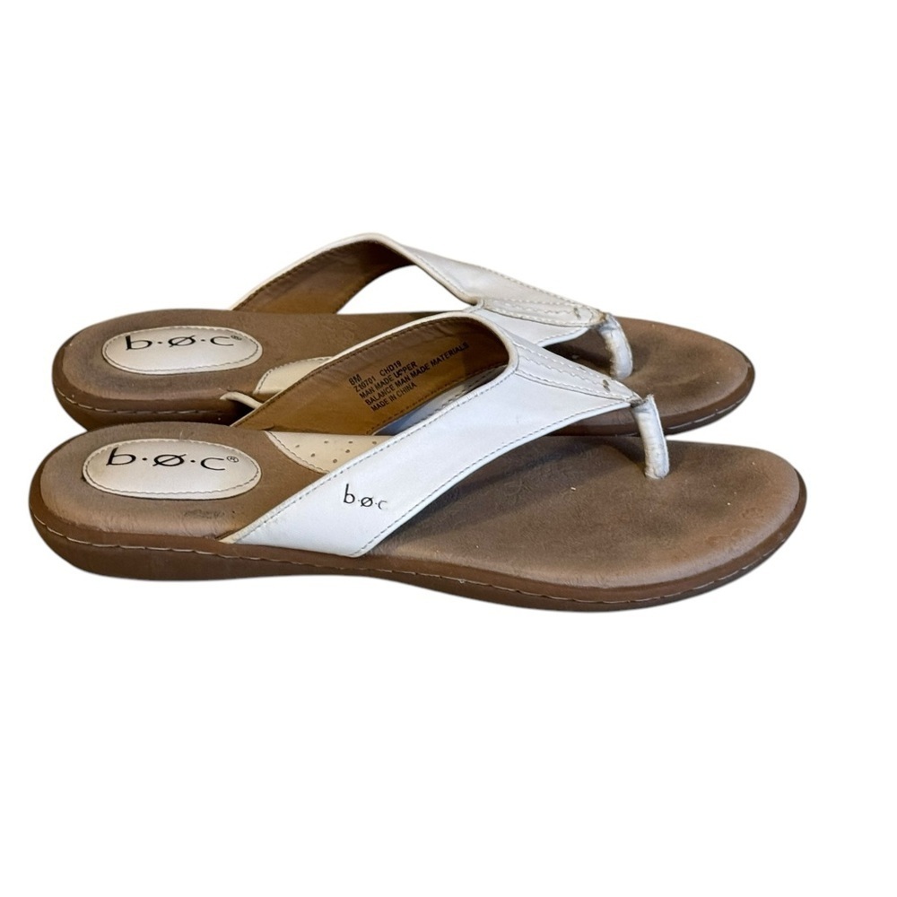 B.O.C Women's Z10701 Slip-on Flip Flop Sandals White Size 8M​​​ - Picture 4 of 9